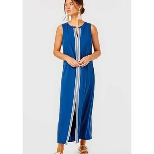 Cartolina Kate Bistretch Poly Crepe Maxi Dress in‎ Navy sz M